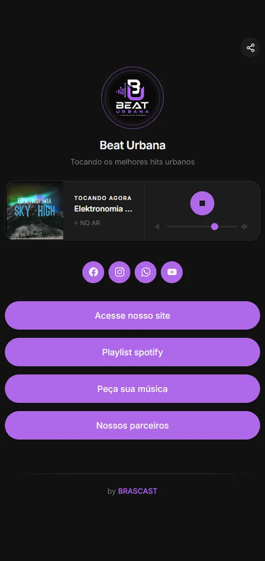 Exemplo de Start Page: Beat 95
